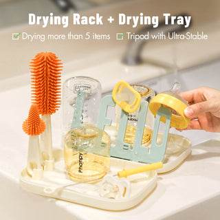 Traveling Bottle Brush Drainer Set