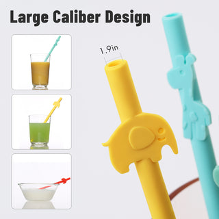 Silicone Straws with Cleaner Brushes